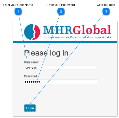 MHR RemData Login Page