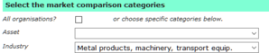11. Select market comparison categories